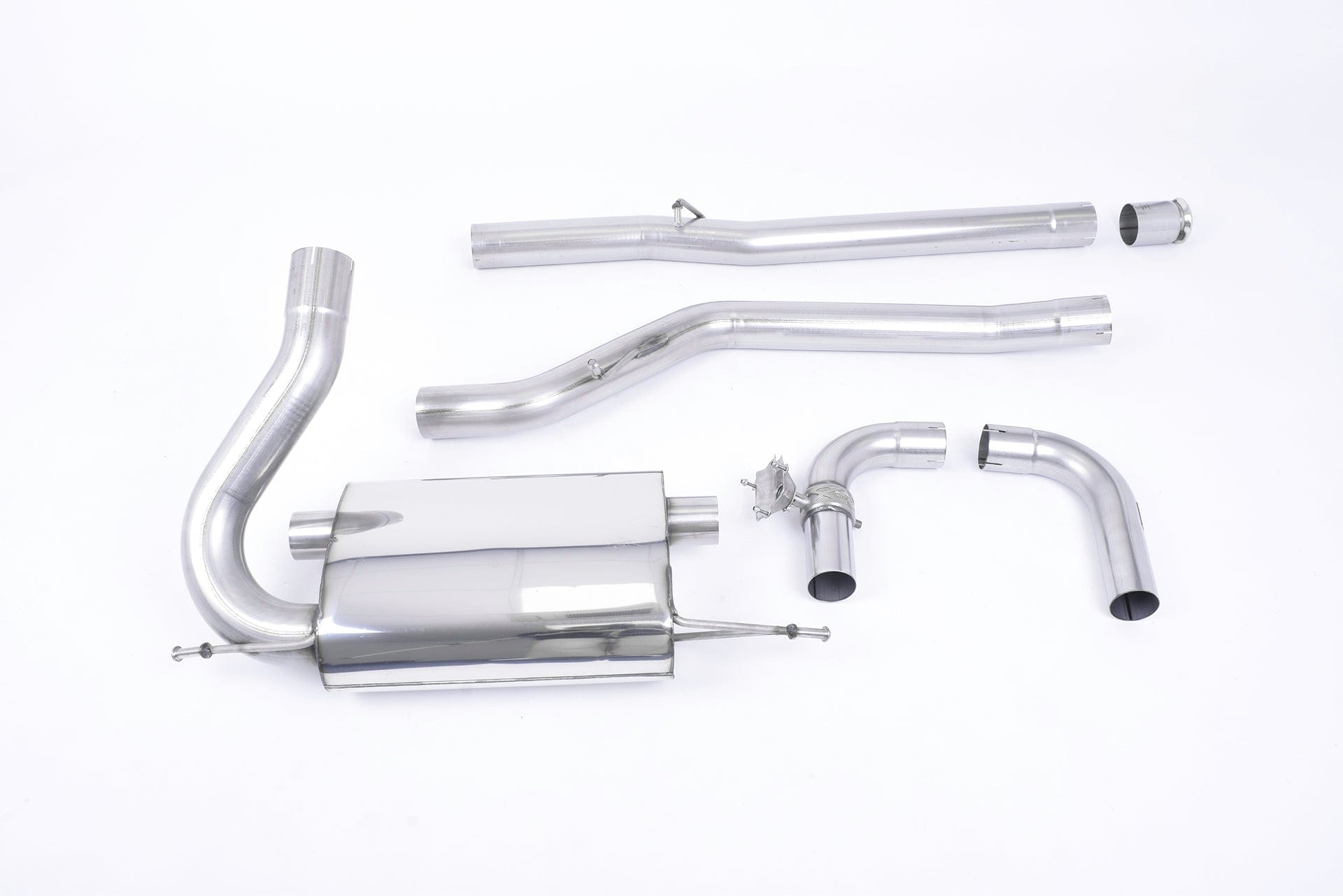 MillTek SSXFD254 Ford Focus Non-Resonated Cat-Back Exhaust with Carbon Jet-115 Trims