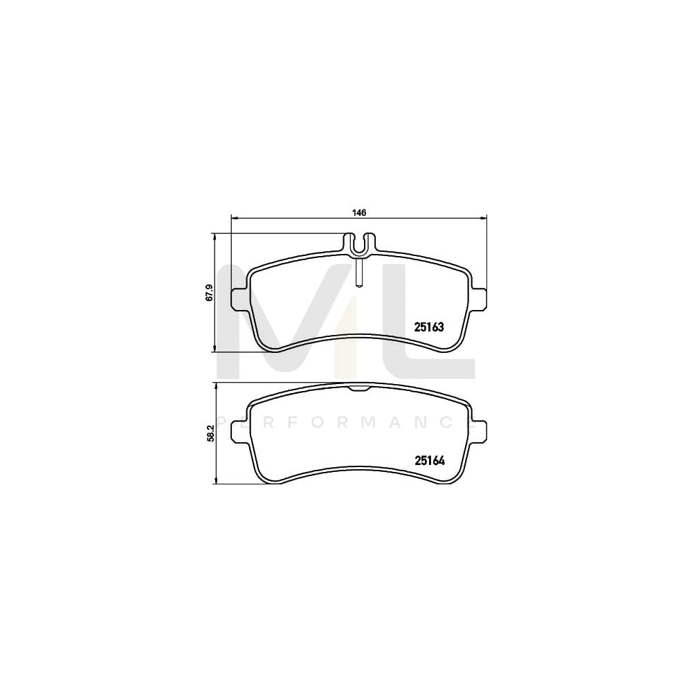 Hella 8DB 355 021-521 Brake Pad Set Prepared For Wear Indicator, With Brake Caliper Screws, With Accessories | ML Performance Car Parts