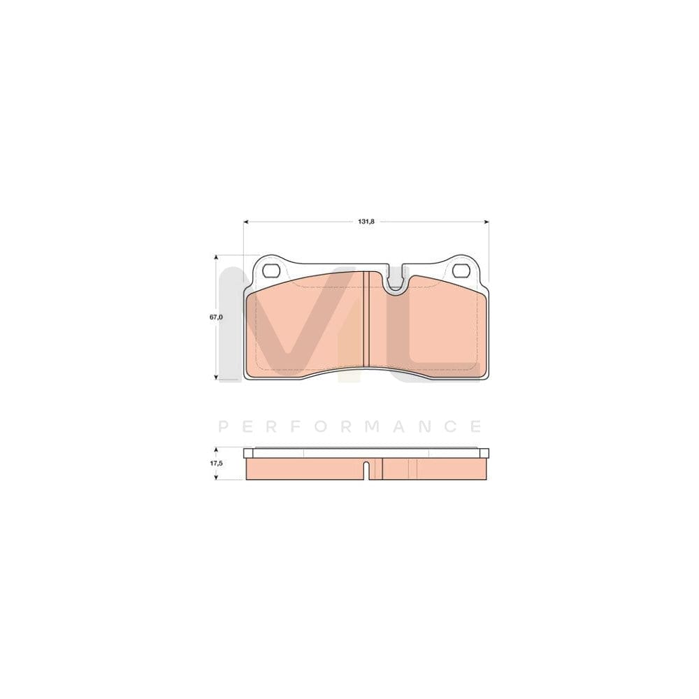 TRW Gdb1816 Brake Pad Set Prepared For Wear Indicator | ML Performance Car Parts