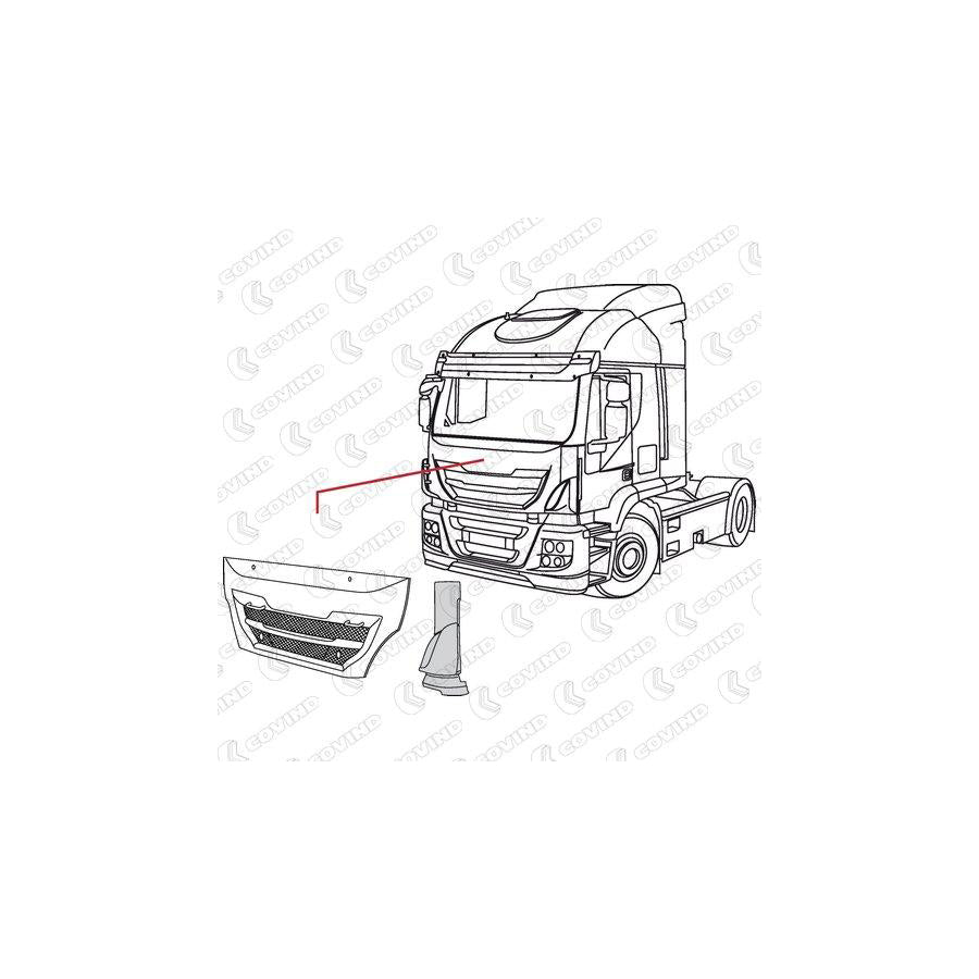 Covind 570/161 Air Deflector, Driver Cab | ML Performance UK