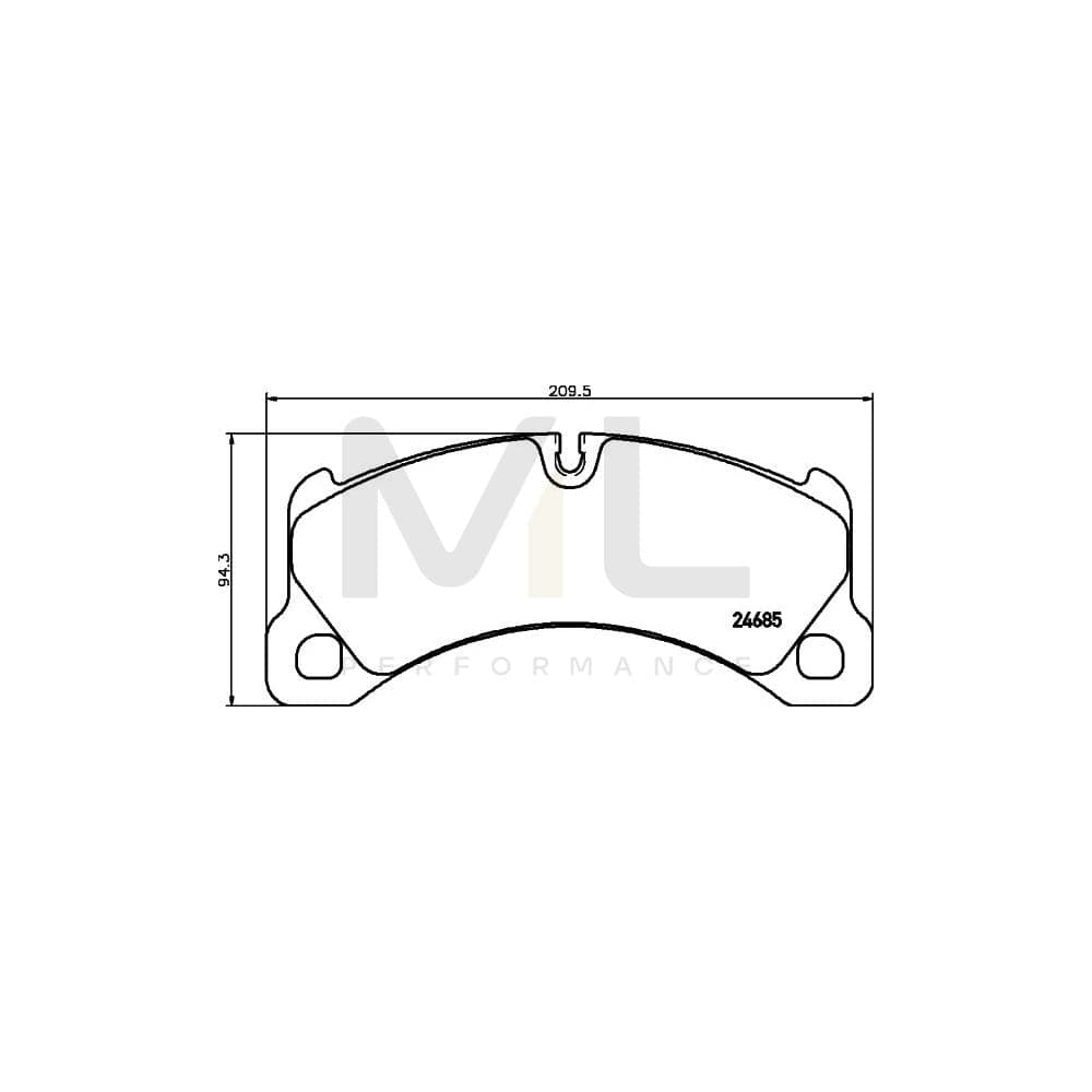 Hella 8DB 355 015-131 Brake Pad Set For Porsche Cayenne (92A) Prepared For Wear Indicator, With Accessories | ML Performance Car Parts