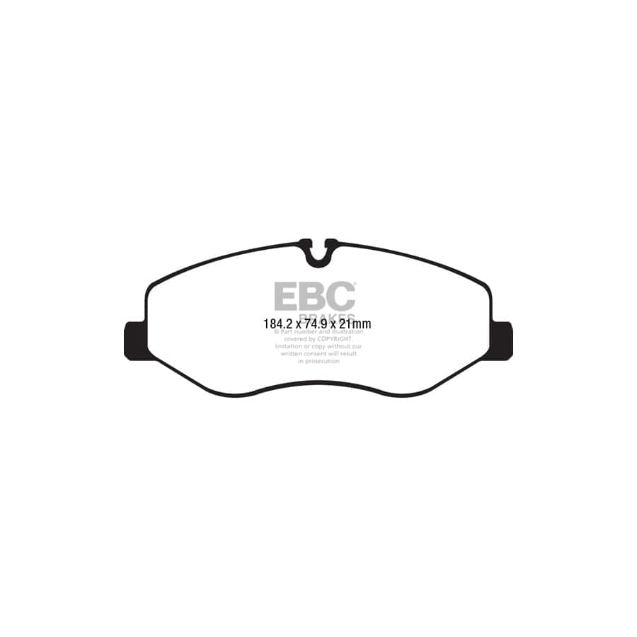 EBC PDKF2357 Mercedes-Benz W447 Ultimax Front Brake Pad & Plain Disc Kit - Brembo Caliper 2 | ML Performance UK Car Parts