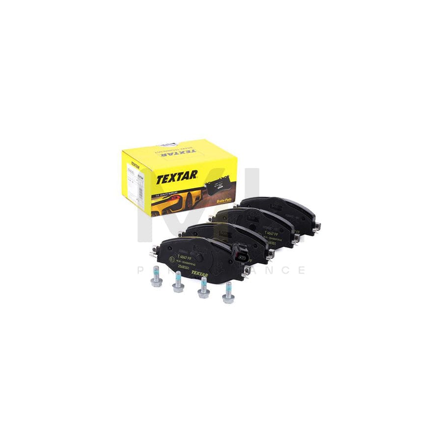 TEXTAR 2568301 Brake pad set incl. wear warning contact, with brake caliper screws | ML Performance Car Parts