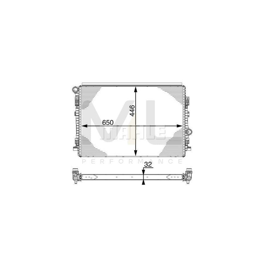 MAHLE ORIGINAL CR 930 000P Engine radiator Brazed cooling fins | ML Performance Car Parts