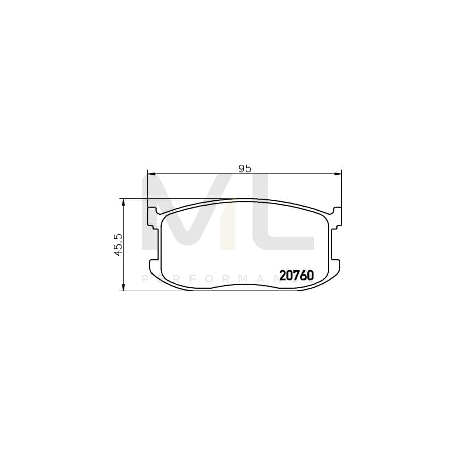 TEXTAR 2076001 Brake pad set for MAZDA 323 not prepared for wear indicator | ML Performance Car Parts