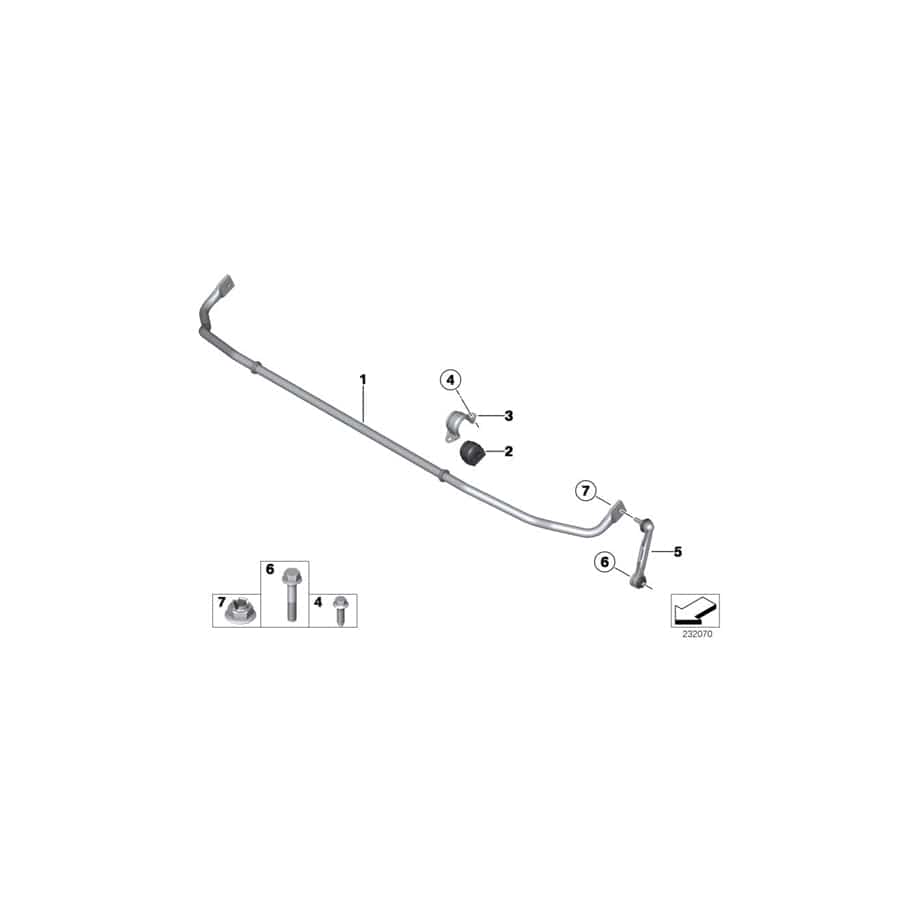 Genuine BMW 33556875401 G01 G02 Stabilizer Rubber Mounting D=24,5mm (Inc. X4) | ML Performance UK Car Parts