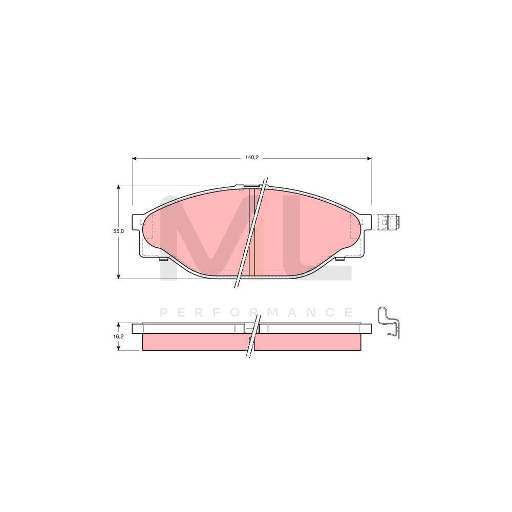 TRW Gdb3109 Brake Pad Set Not Prepared For Wear Indicator | ML Performance Car Parts