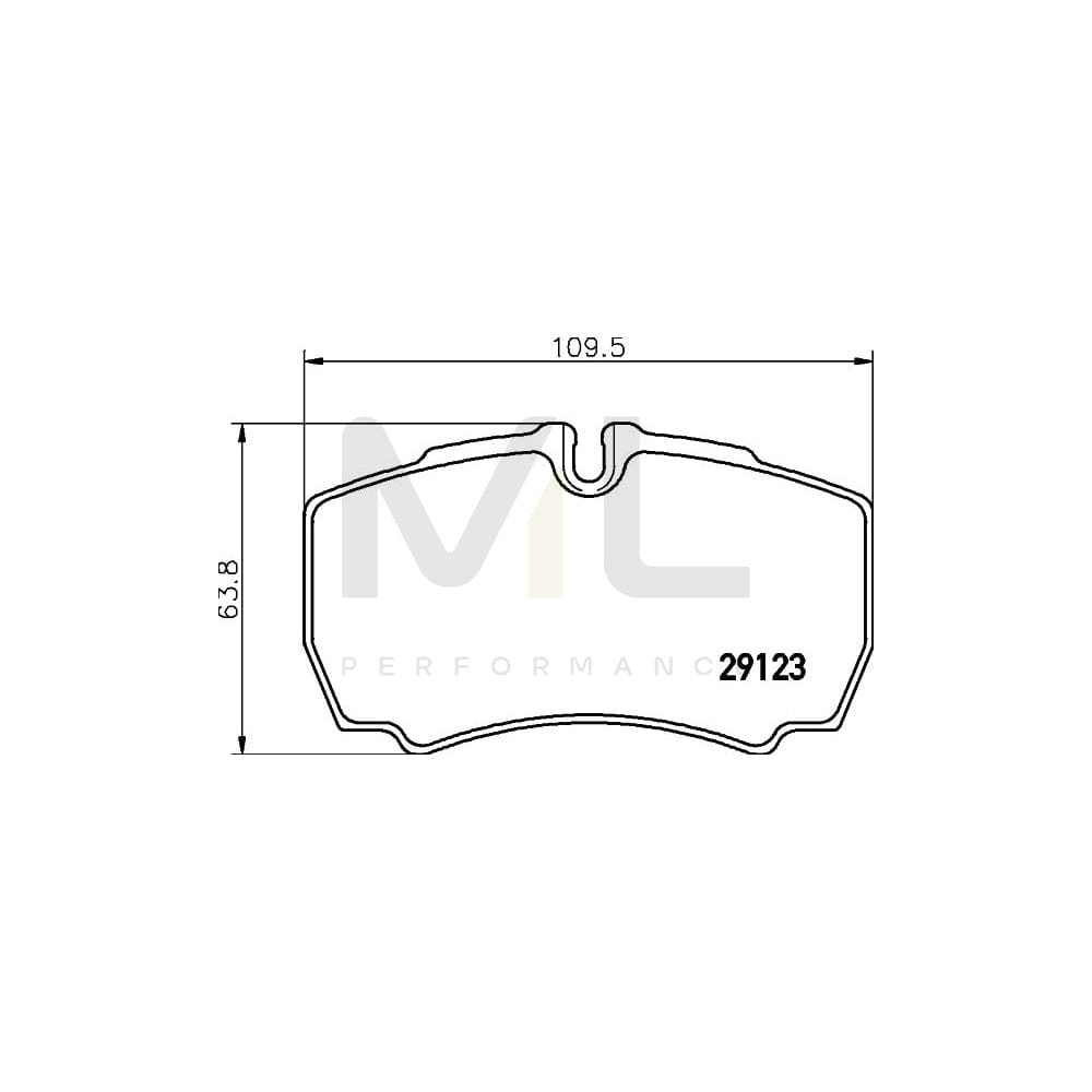 Hella 8DB 355 005-421 Brake Pad Set For Ford Transit Incl. Wear Warning Contact | ML Performance Car Parts