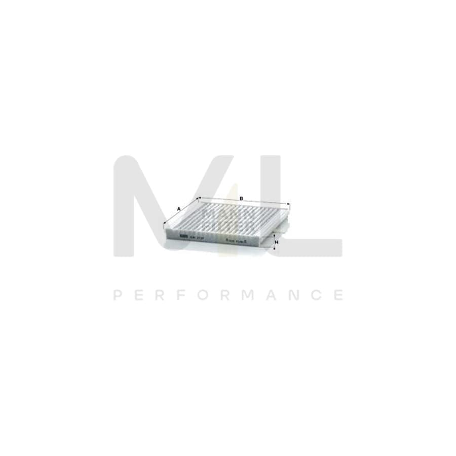 MANN-FILTER CUK 2137 Pollen filter Activated Carbon Filter | ML Performance Car Parts