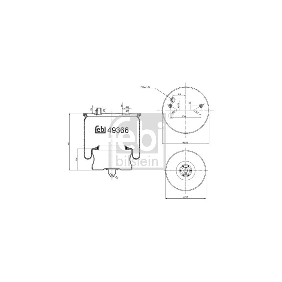 Febi Bilstein 49366 Boot, Air Suspension