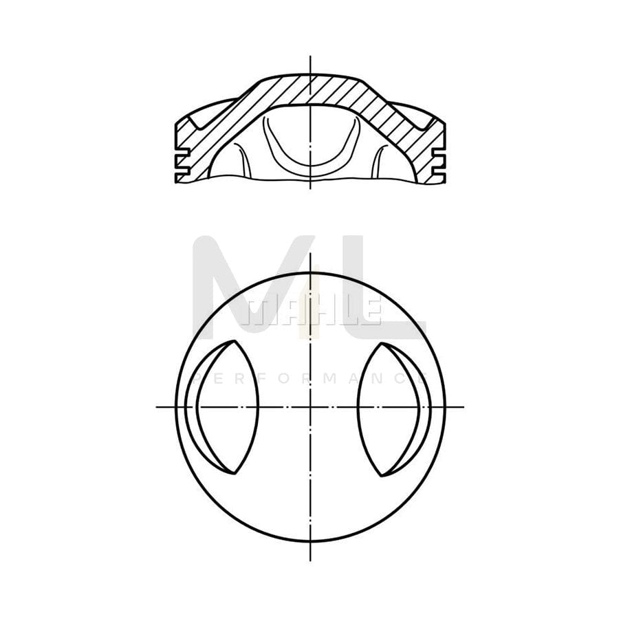 MAHLE ORIGINAL 063 24 00 Piston 84,0 mm, without cooling duct | ML Performance Car Parts