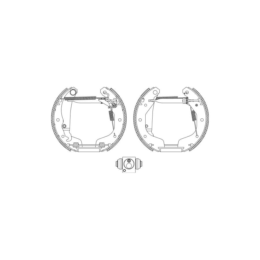 Hella Shoe Kit Pro 8DB 355 004-191 Brake Set, Drum Brakes