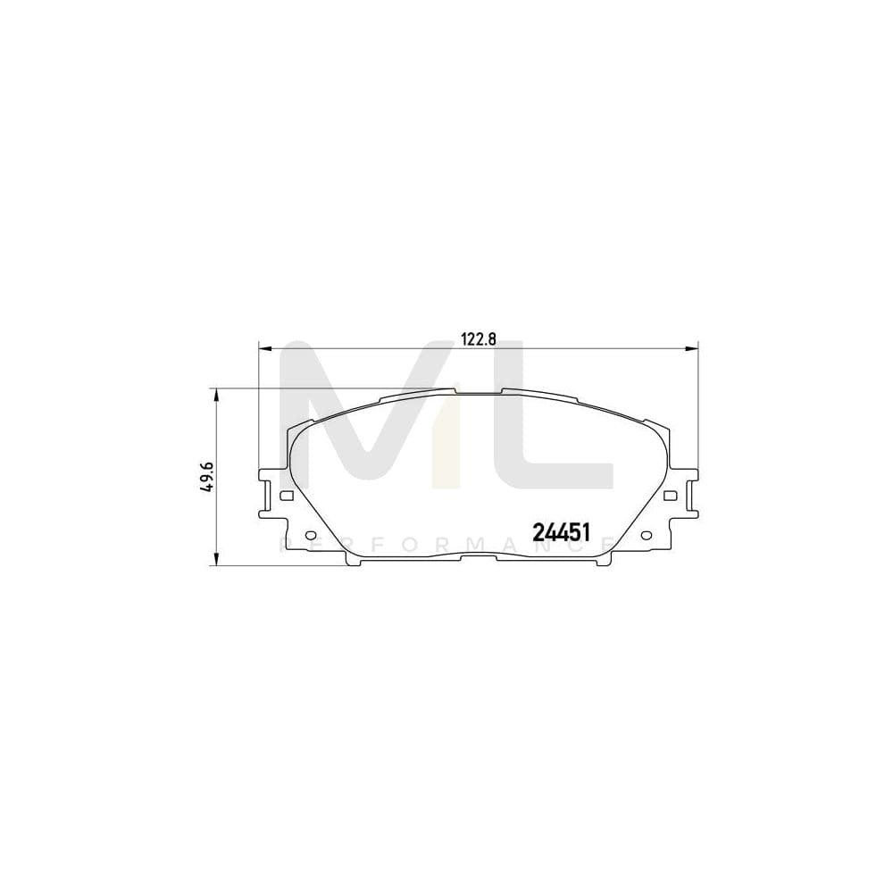 Brembo P 83 106 Brake Pad Set Excl. Wear Warning Contact | ML Performance Car Parts