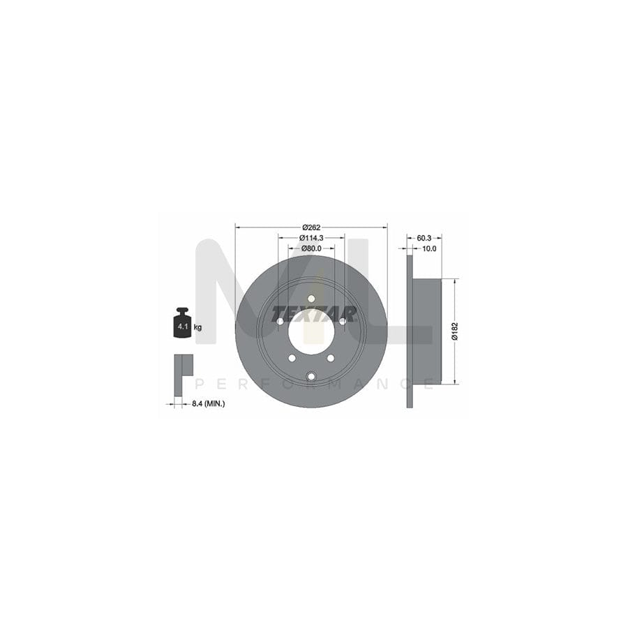 TEXTAR PRO 92202903 Brake Disc Solid, Coated, without wheel hub, without wheel studs | ML Performance Car Parts