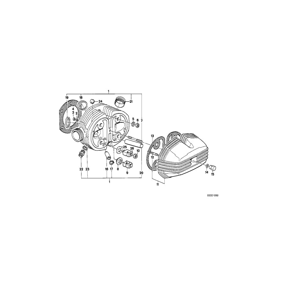 Genuine BMW 11121338392 80 Cylinder Head Right (Inc. R 100 GS & R 100 R) | ML Performance UK Car Parts