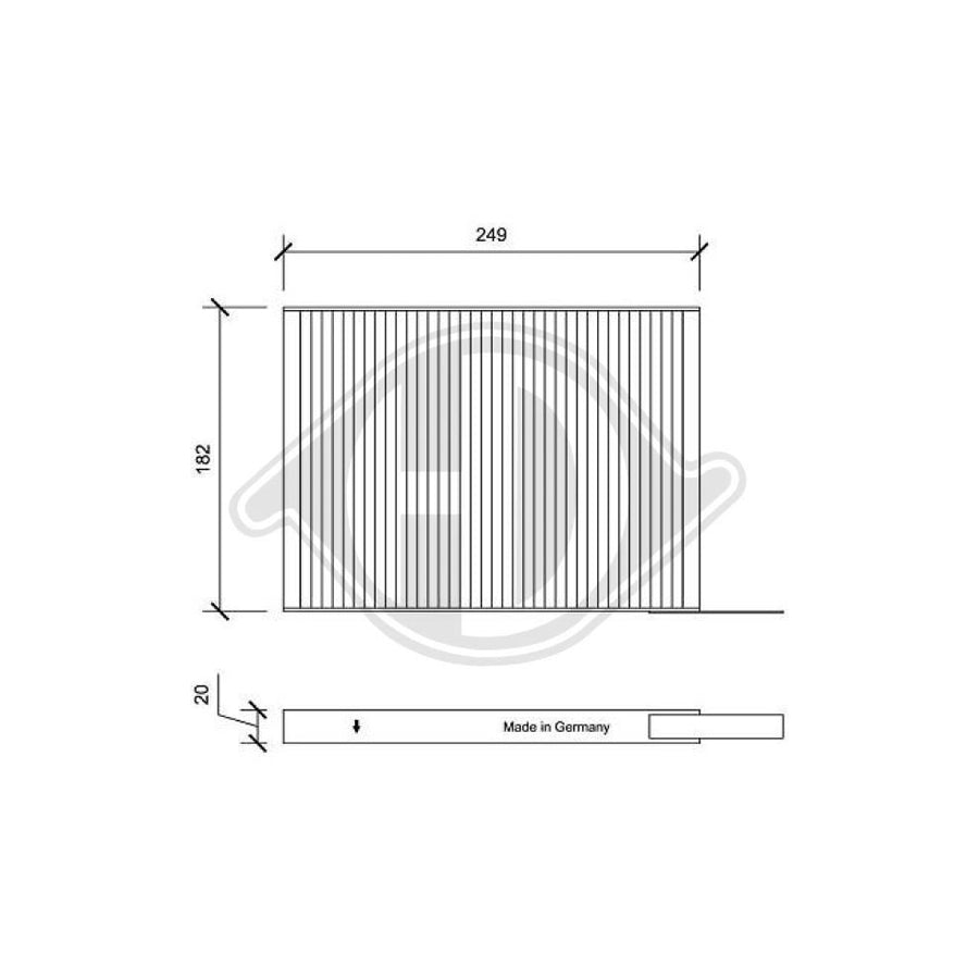 DIEDERICHS DCI1182 Pollen Filter For Renault Koleos I (Hy) | ML Performance UK Car Parts