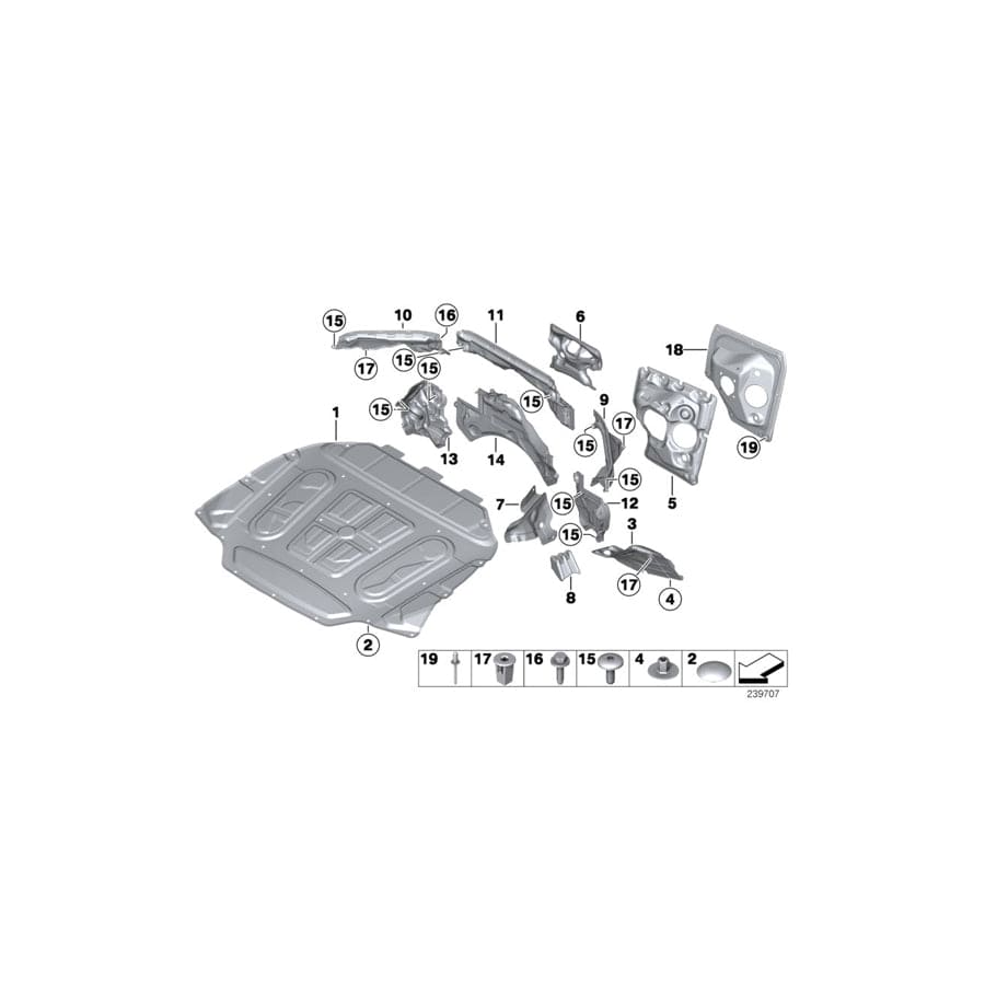 Genuine BMW 51487239241 F13 F06 Seal, Wheelhousing, Left (Inc. 650i, 640iX & M6) | ML Performance UK Car Parts