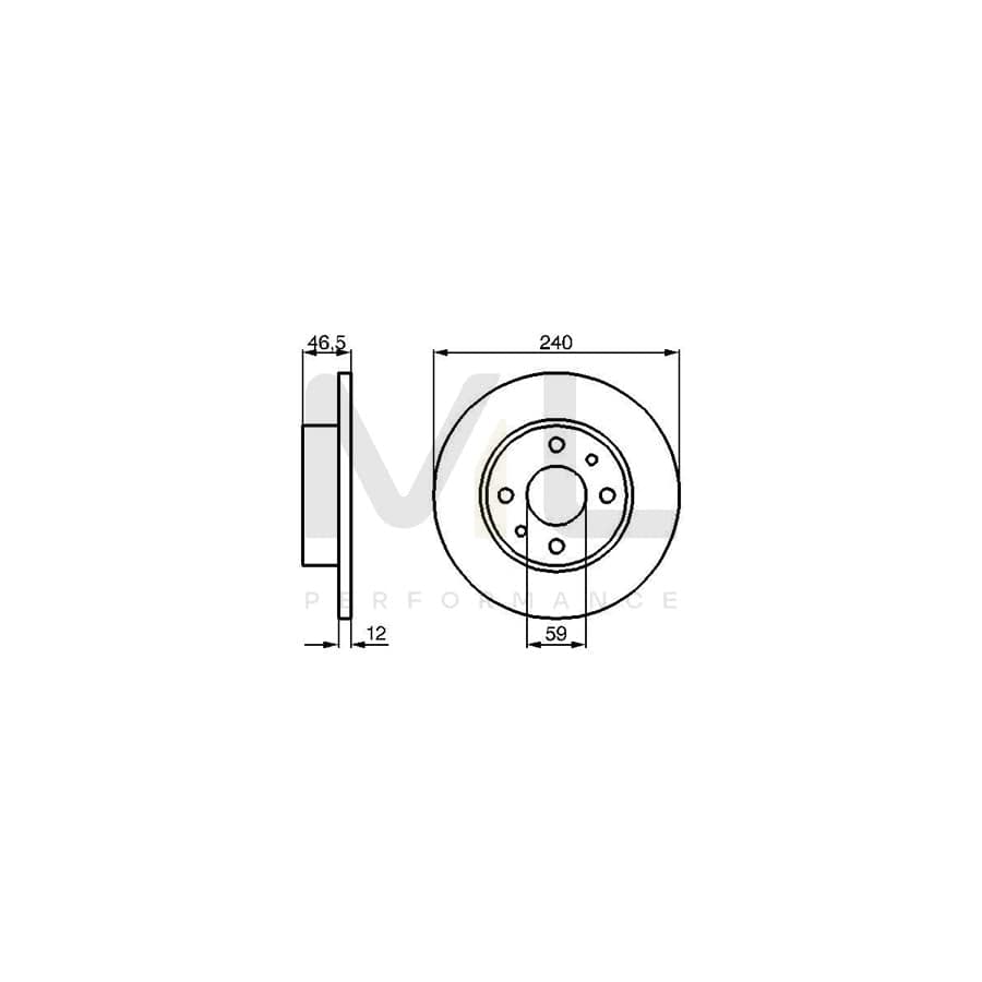 BOSCH 0 986 478 353 Brake Disc Solid, Oiled | ML Performance Car Parts