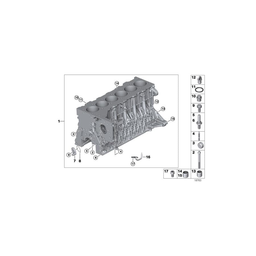 Genuine BMW 11110392304 E60 E61 Engine Block With Piston (Inc. 535d) | ML Performance UK Car Parts