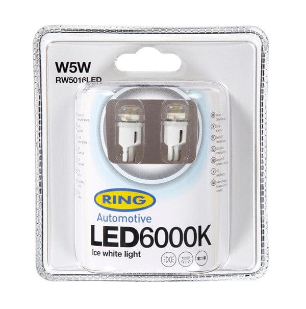 RING RW5016LED 12V LED (501-W5W) 40lm 6000K Ice White Capless W2.1 x 9.5d Side & Tail/Interior | ML Performance