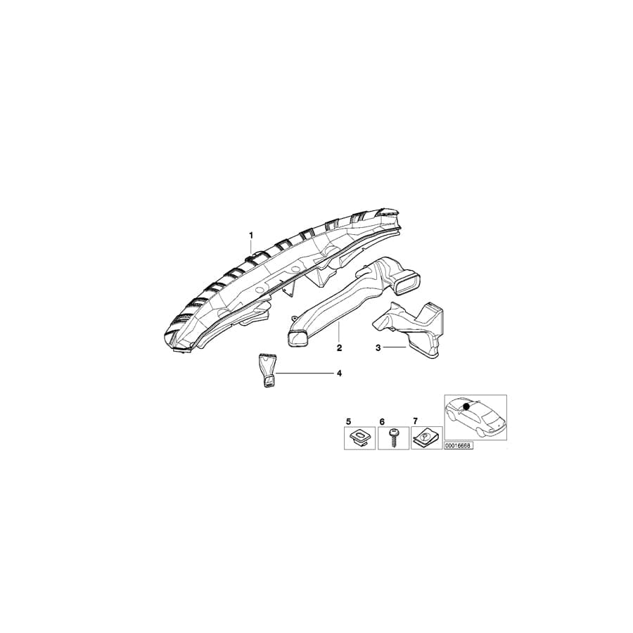 Genuine BMW 64228207901 E46 Defroster Nozzle Left (Inc. 325i, 330xi & 323Ci) | ML Performance UK Car Parts