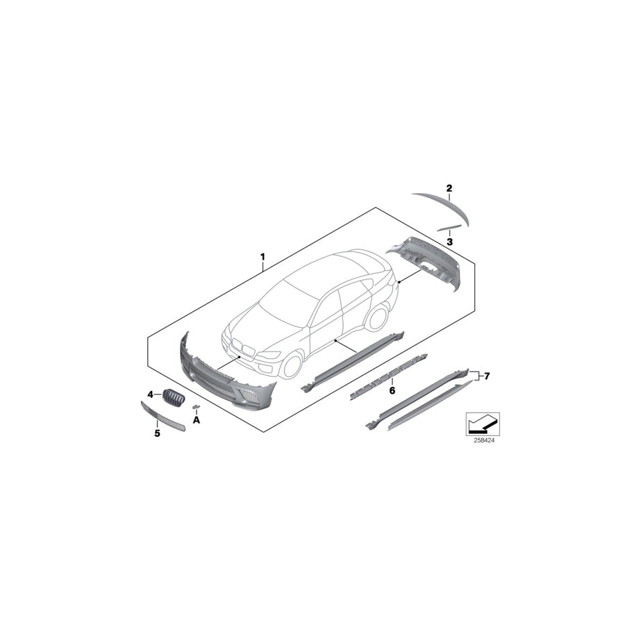 Genuine BMW 51777176232 E71 E72 Support Piece For Door Sill, Right (Inc. X6 30dX, Hybrid X6 & X6 35dX) | ML Performance UK