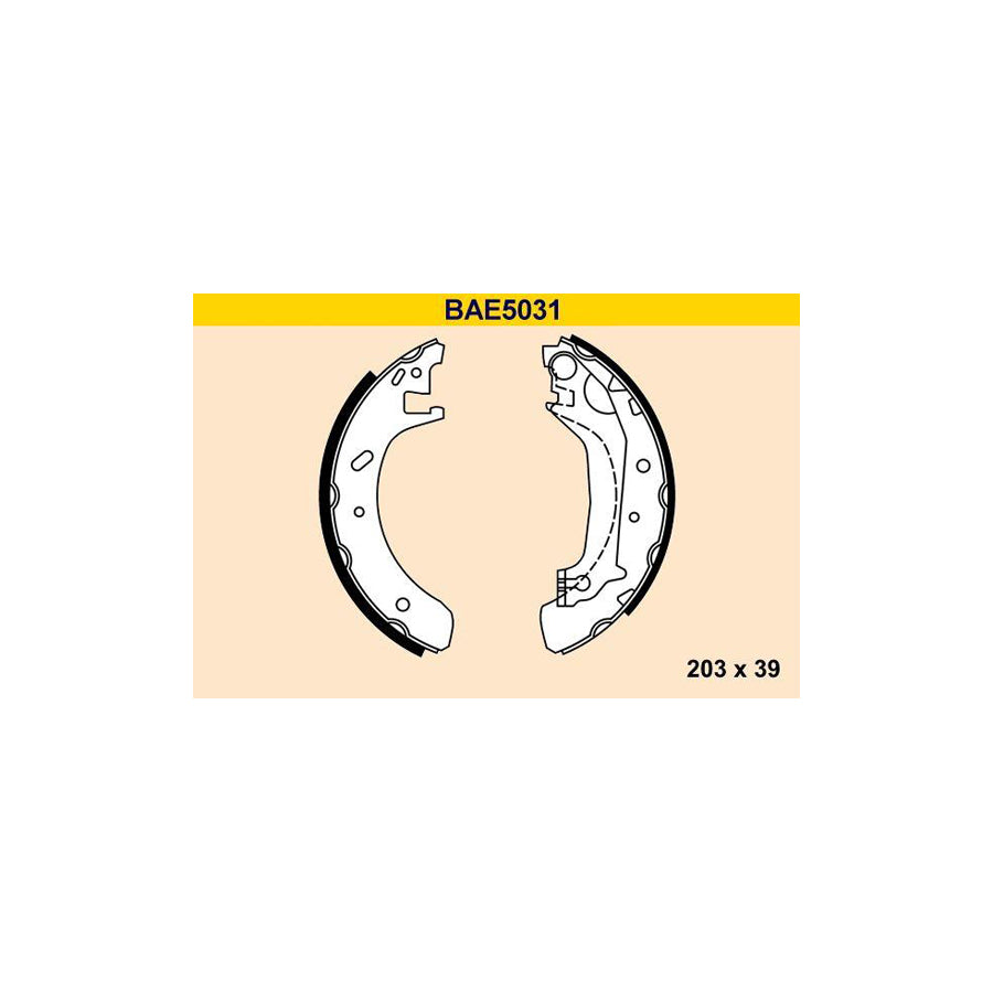 Barum BAE5031 Brake Shoe Set For Ford Mondeo