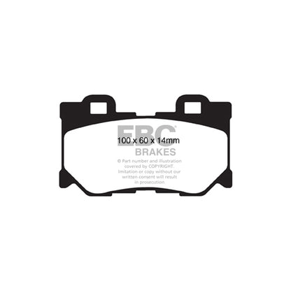 EBC DP81824RPX Infiniti Nissan RP-X Full Race Rear Brake Pads - Akebono Caliper 2 | ML Performance UK Car Parts