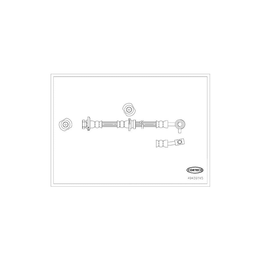 Corteco 49439745 Brake Hose For Nissan Qashqai Ii (J11) | ML Performance UK