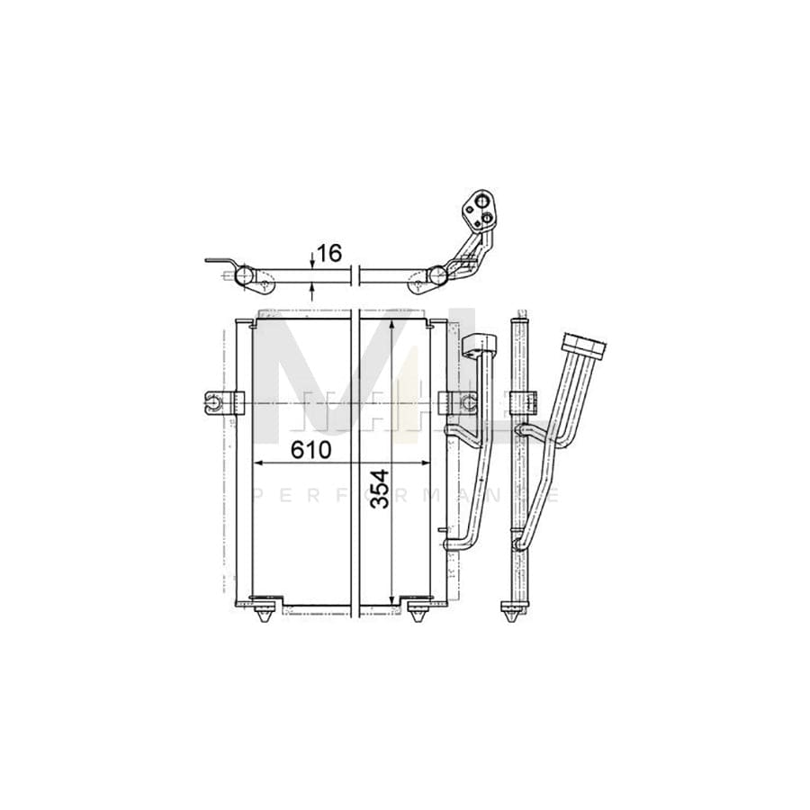 MAHLE ORIGINAL AC 193 000P Air conditioning condenser without dryer | ML Performance Car Parts