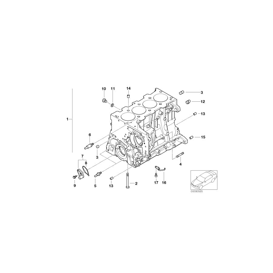 Genuine BMW 11110309620 E83 E61 Engine Block With Piston (Inc. 520d & X3 2.0d) | ML Performance UK Car Parts