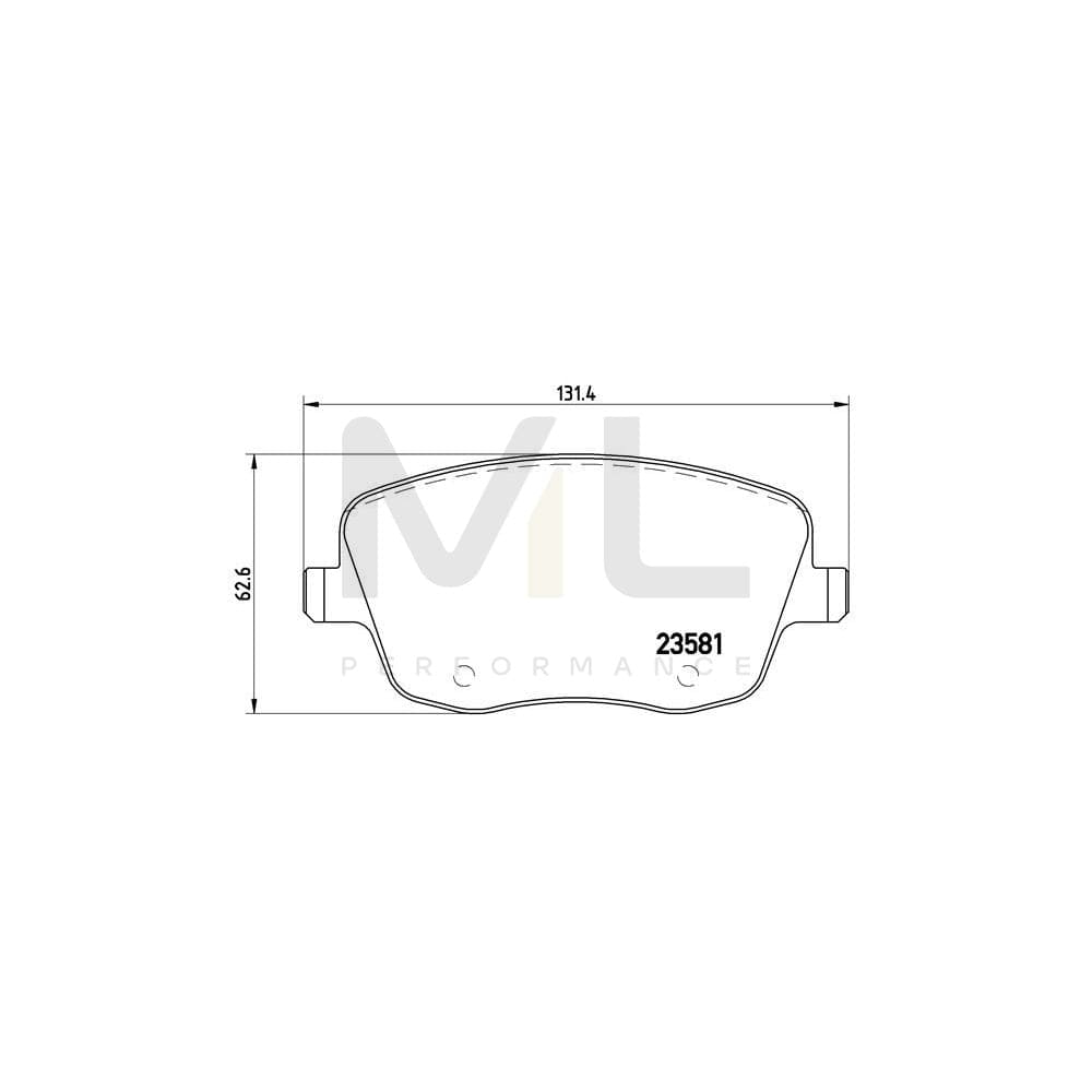 Brembo P 85 057 Brake Pad Set Excl. Wear Warning Contact, With Brake Caliper Screws | ML Performance Car Parts