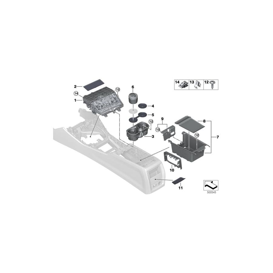 Genuine BMW 51166806794 G20 G21 Compartment, Center Console, Front Left hand drive (Inc. 330dX, 330e & M340iX) | ML Performance UK Car Parts