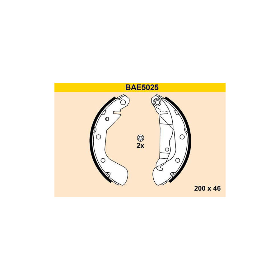 Barum BAE5025 Brake Shoe Set