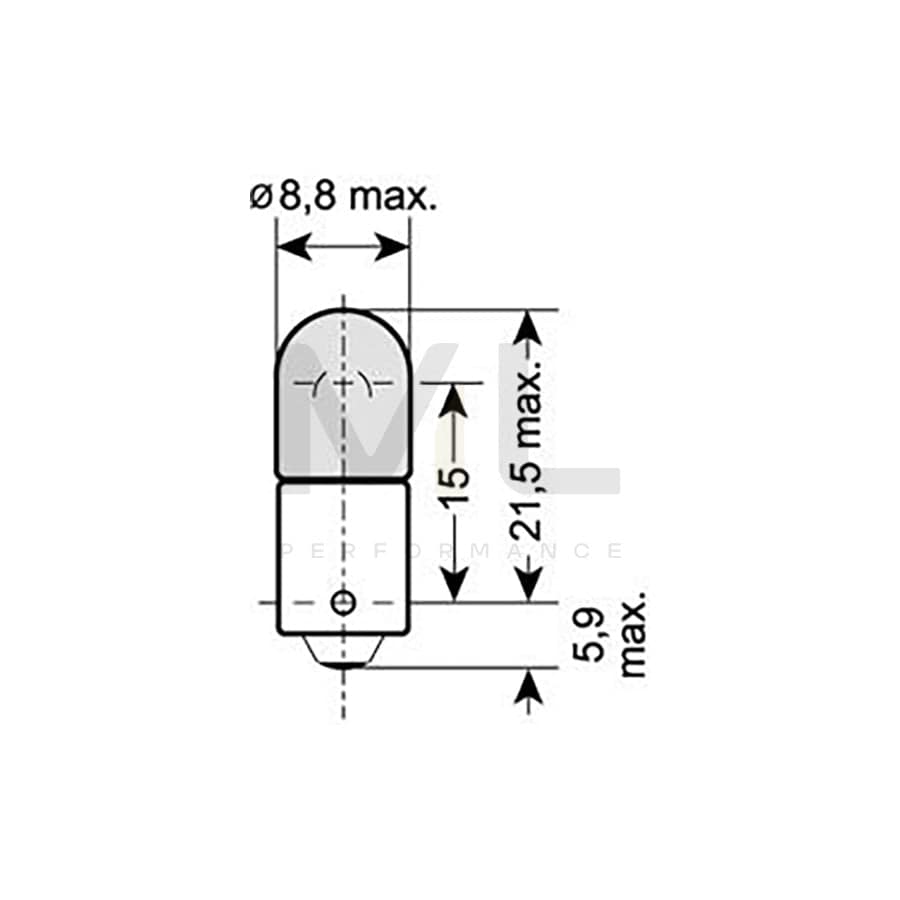 OSRAM ORIGINAL 3886X Bulb, interior light Socket Bulb, 12V, 6W | ML Performance Car Parts