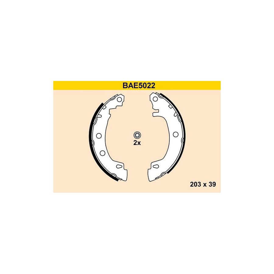 Barum BAE5022 Brake Shoe Set For Renault Megane