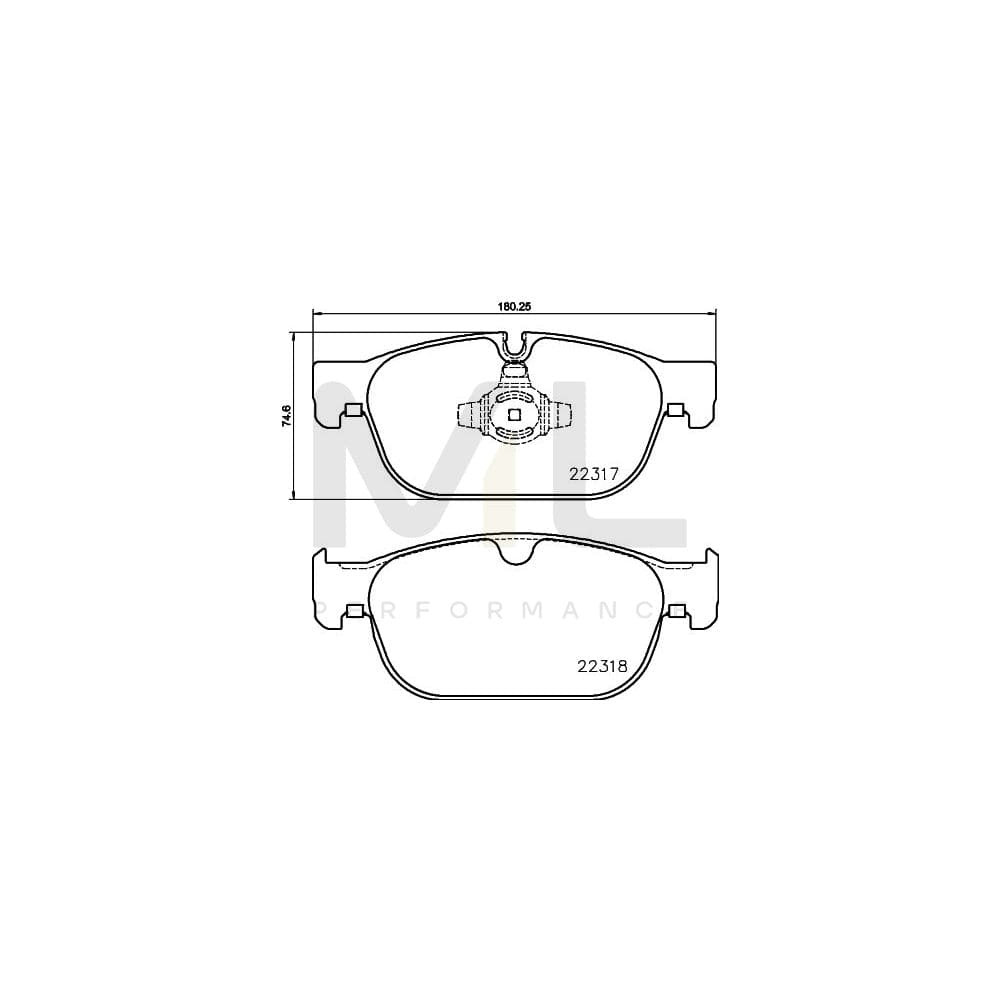 Hella 8DB 355 024-801 Brake Pad Set Prepared For Wear Indicator | ML Performance Car Parts