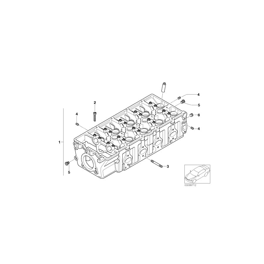 Genuine BMW 11127788672 E65 Cylinder Head Zyl. 1-4 (Inc. 740d) | ML Performance UK Car Parts