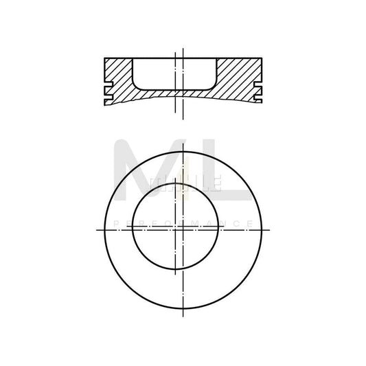 MAHLE ORIGINAL 004 51 01 Piston 97,5 mm, with piston ring carrier, without cooling duct | ML Performance Car Parts