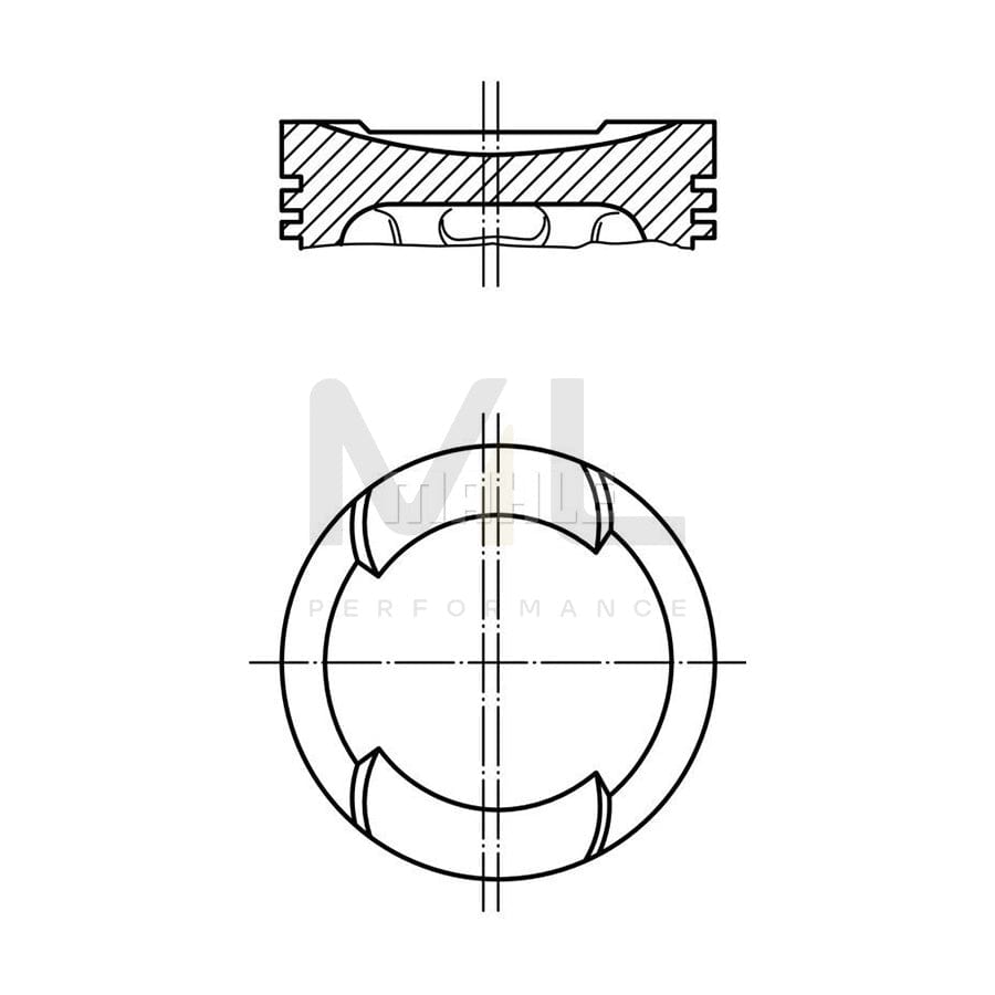 MAHLE ORIGINAL 034 65 00 Piston 79,51 mm, without cooling duct | ML Performance Car Parts