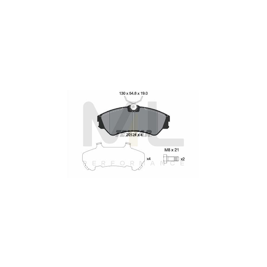 TEXTAR 2012401 Brake pad set not prepared for wear indicator, with brake caliper screws | ML Performance Car Parts