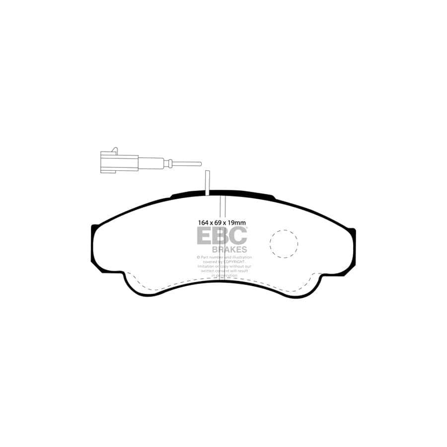 EBC PDKF530 Citroen Fiat Peugeot Ultimax Front Brake Pad & Plain Disc Kit - Brembo Caliper 2 | ML Performance UK Car Parts