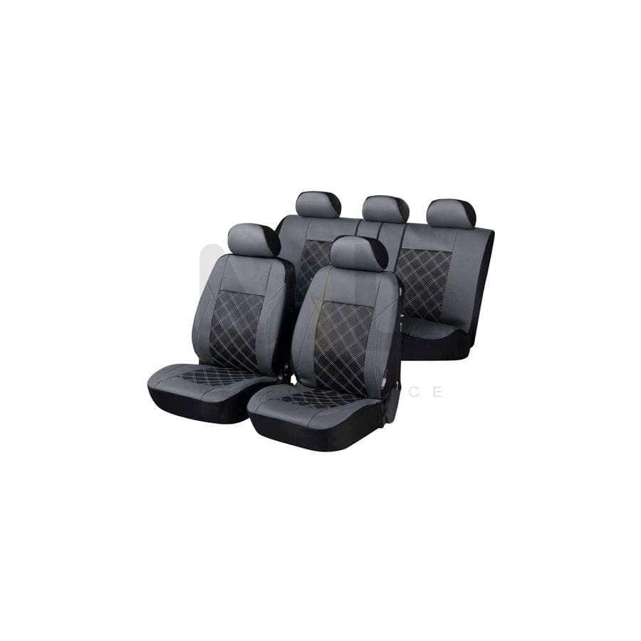 WALSER 11981 Car seat cover Anthracite, Grey, Leatherette, Front and Rear | ML Performance Car Parts