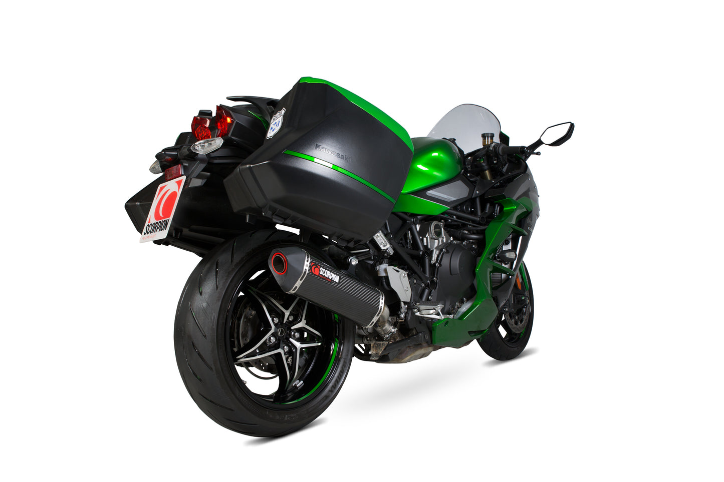 Scorpion RKA122CEO Kawasaki Serket Parallel Slip-On - Carbon Fibre Sleeve (Ninja H2-SX / H2-SX SE) | ML Performance UK UK