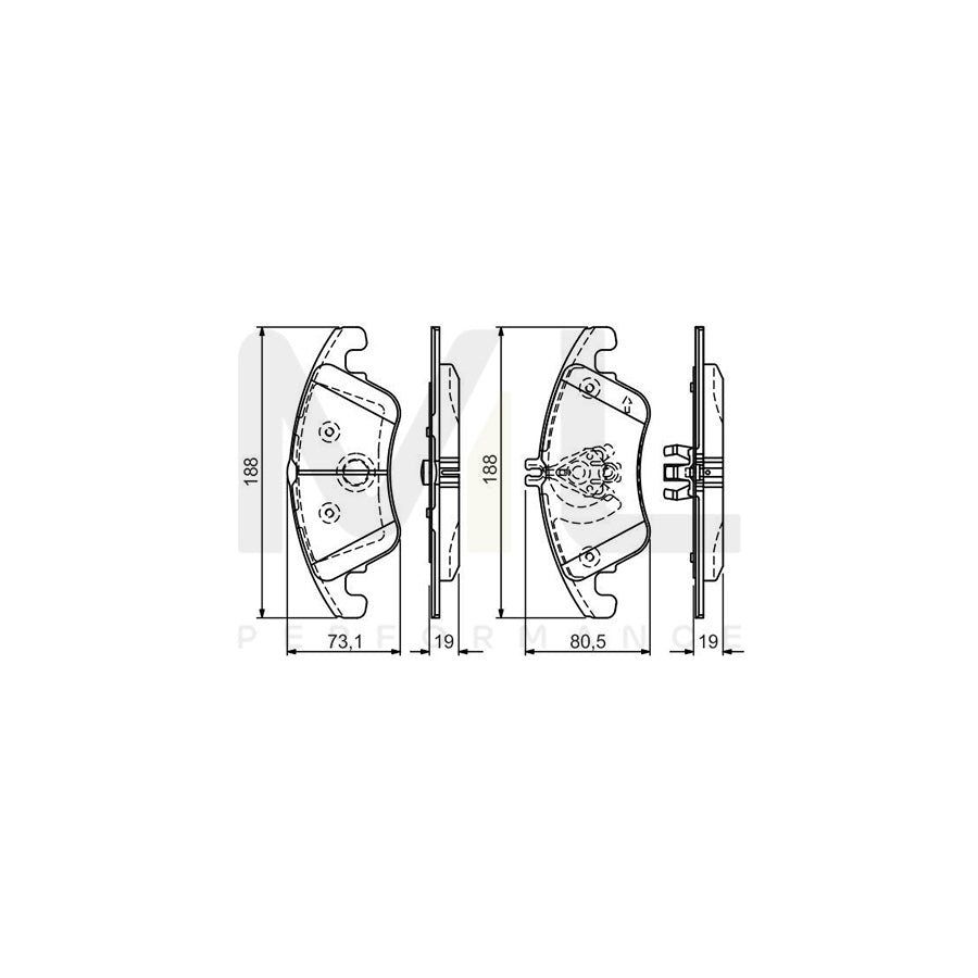 Bosch 0986Tb3152 Brake Pad Set With Guide Bolts  | ML Performance Car Parts