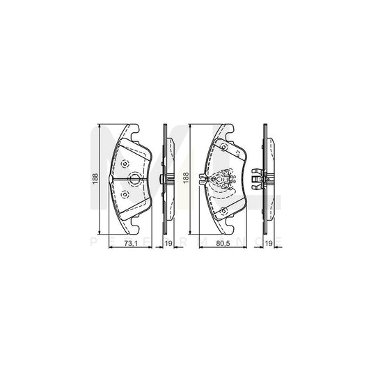 Bosch 0986Tb3152 Brake Pad Set With Guide Bolts  | ML Performance Car Parts