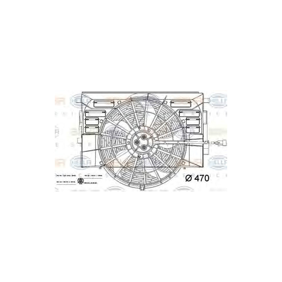 Hella 8EW 351 040-451 Fan, Radiator