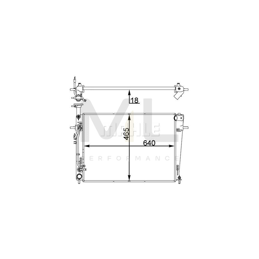 MAHLE ORIGINAL CR 1402 000P Engine radiator Brazed cooling fins, Manual Transmission | ML Performance Car Parts