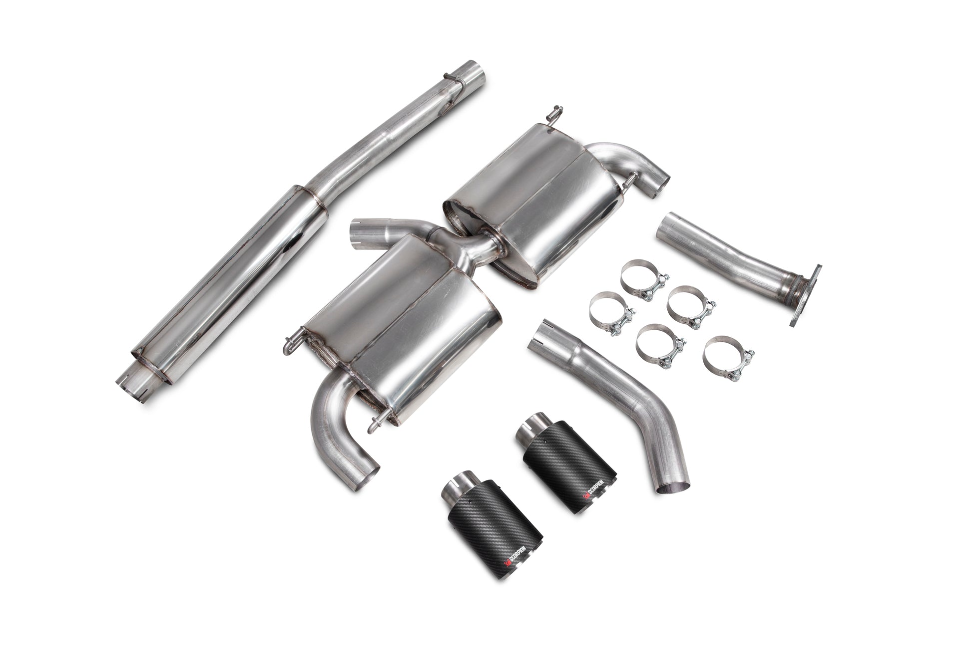 Scorpion SSU010CF Subaru Resonated Secondary Cat-Back System (GT86/GR86/Scion FR-S/BRZ) | ML Performance UK UK