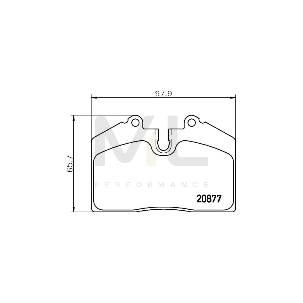 Hella 8DB 355 016-301 Brake Pad Set Prepared For Wear Indicator | ML Performance Car Parts